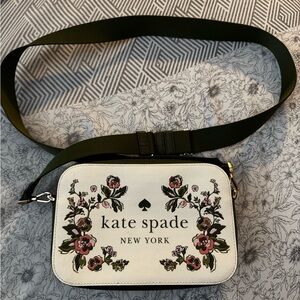 Kate Spade White Floral Crossbody Bag